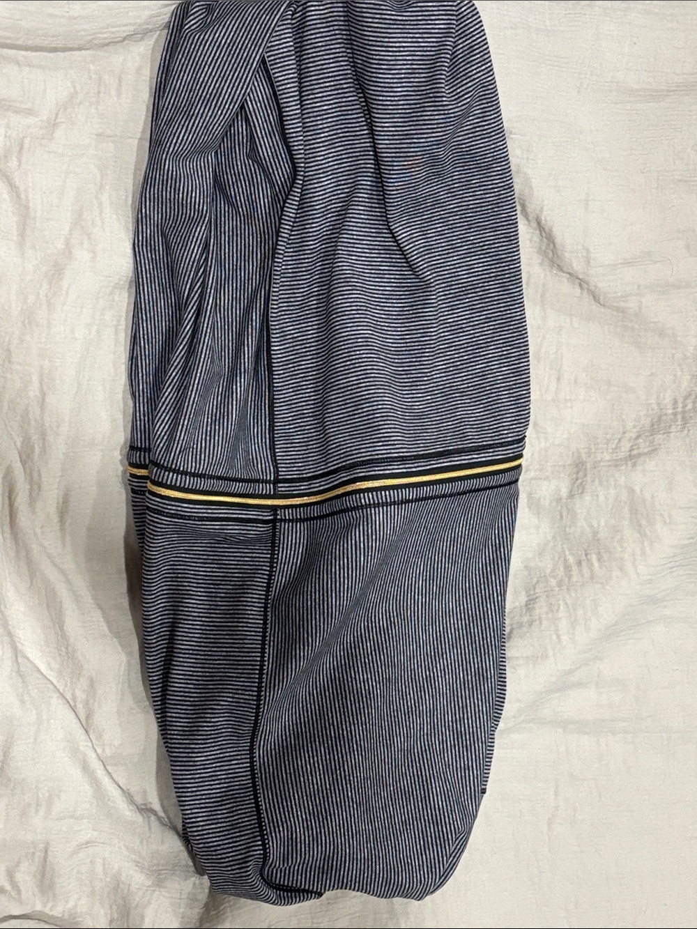 Lululemon Vinsaya Scarf Gray Striped Rulu Snap Button Wrap
Customizable
